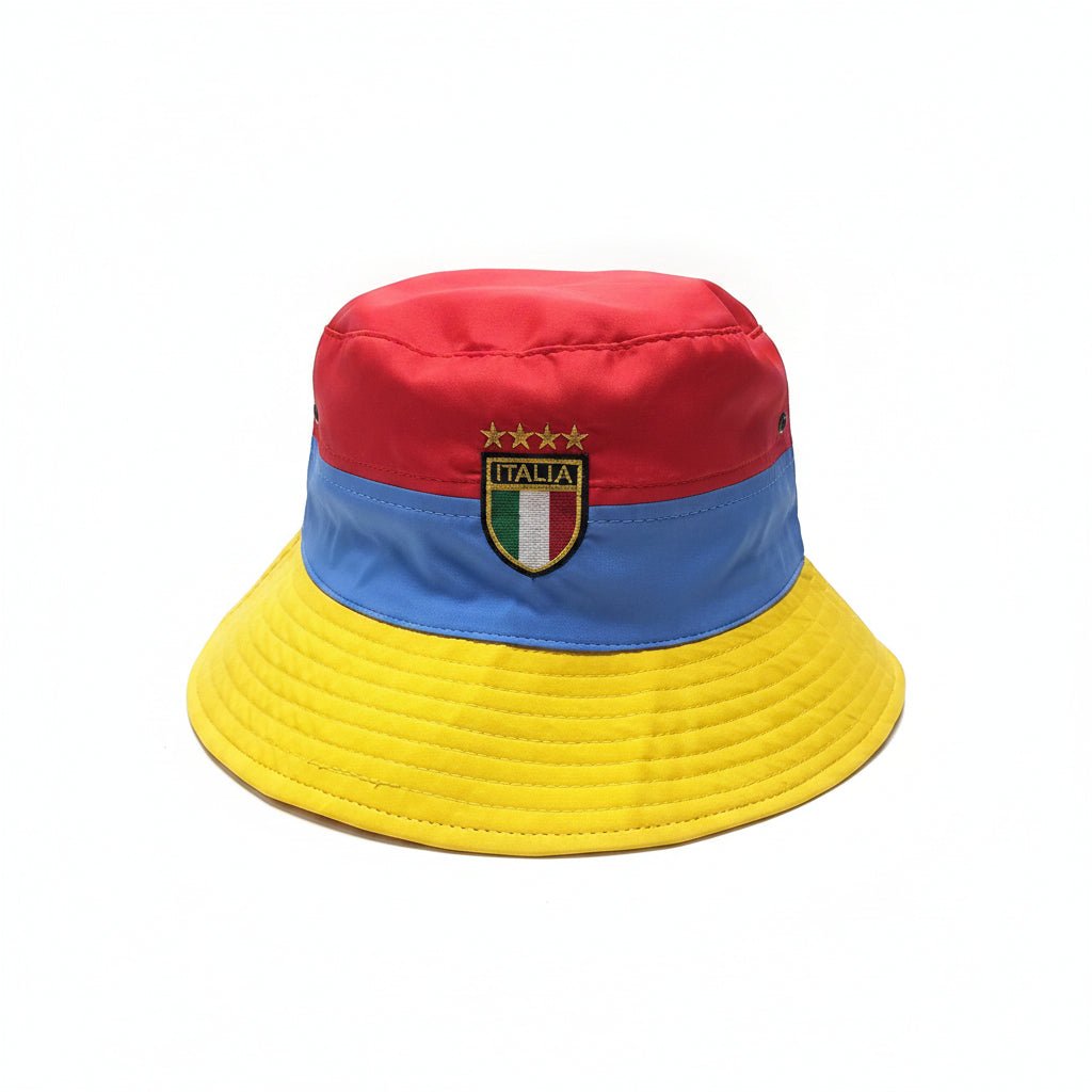 Navigare Floppy Sportivo 3 Tone RBY men's headwear with a wide brim and vibrant three-tone design, perfect for sun protection and style.