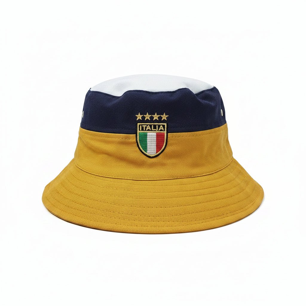 Navigare Floppy Sportivo 3 Tone men's headwear in beige, navy, and white with a wide brim and casual style.