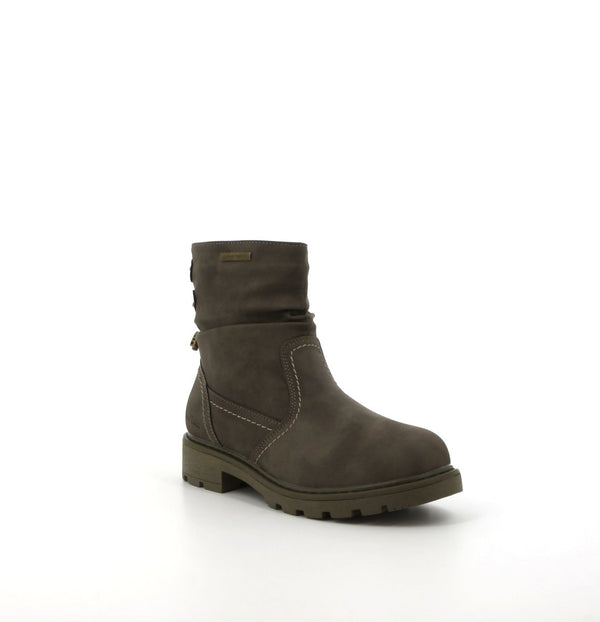 Pierre Cardin Verane 2 women's olive boots with stylish design and ankle-high silhouette, featuring a smooth finish.
