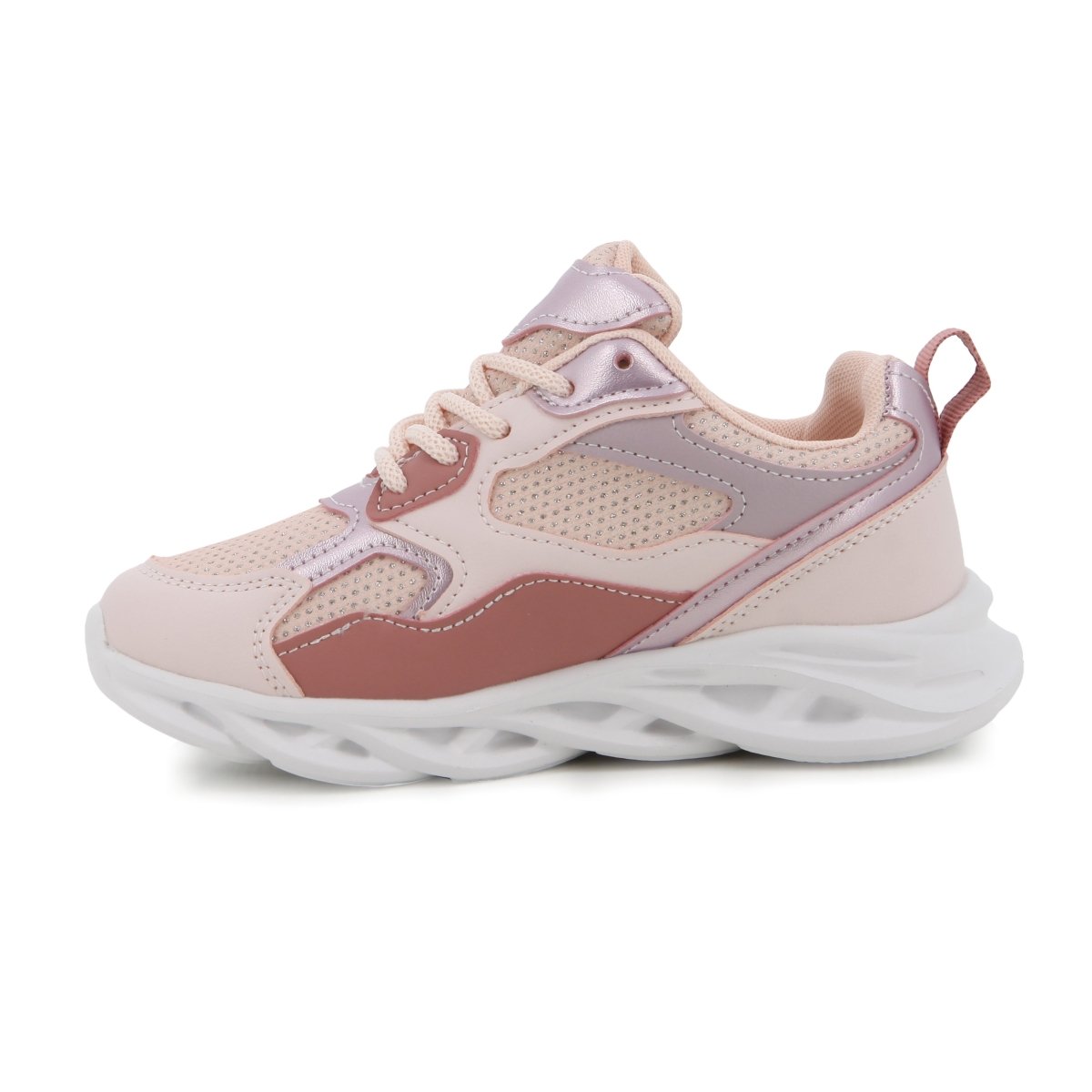 Pink and multi-colored Pierre Cardin Kids Phoenix 2 lace-up sneakers with playful design and comfortable fit for children.