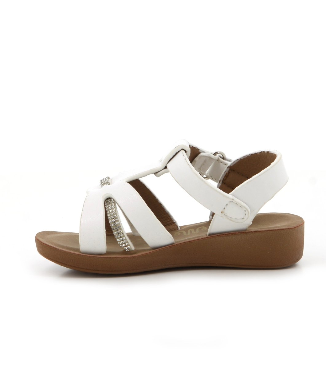 Pierre Cardin infants' white and amber kids' sandals with open-toe design and adjustable straps, suitable for young children.