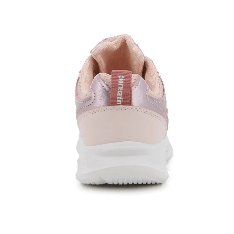 Pierre Cardin infants Phoenix 2 pink multi kids' sneakers with casual lace-up design and colorful pattern.