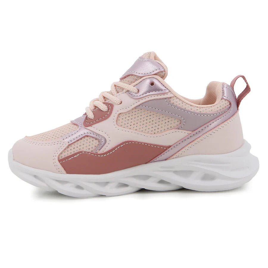 Pink and multi-colored Pierre Cardin Phoenix 2 kids' sneakers with casual lace-up design and comfortable style.