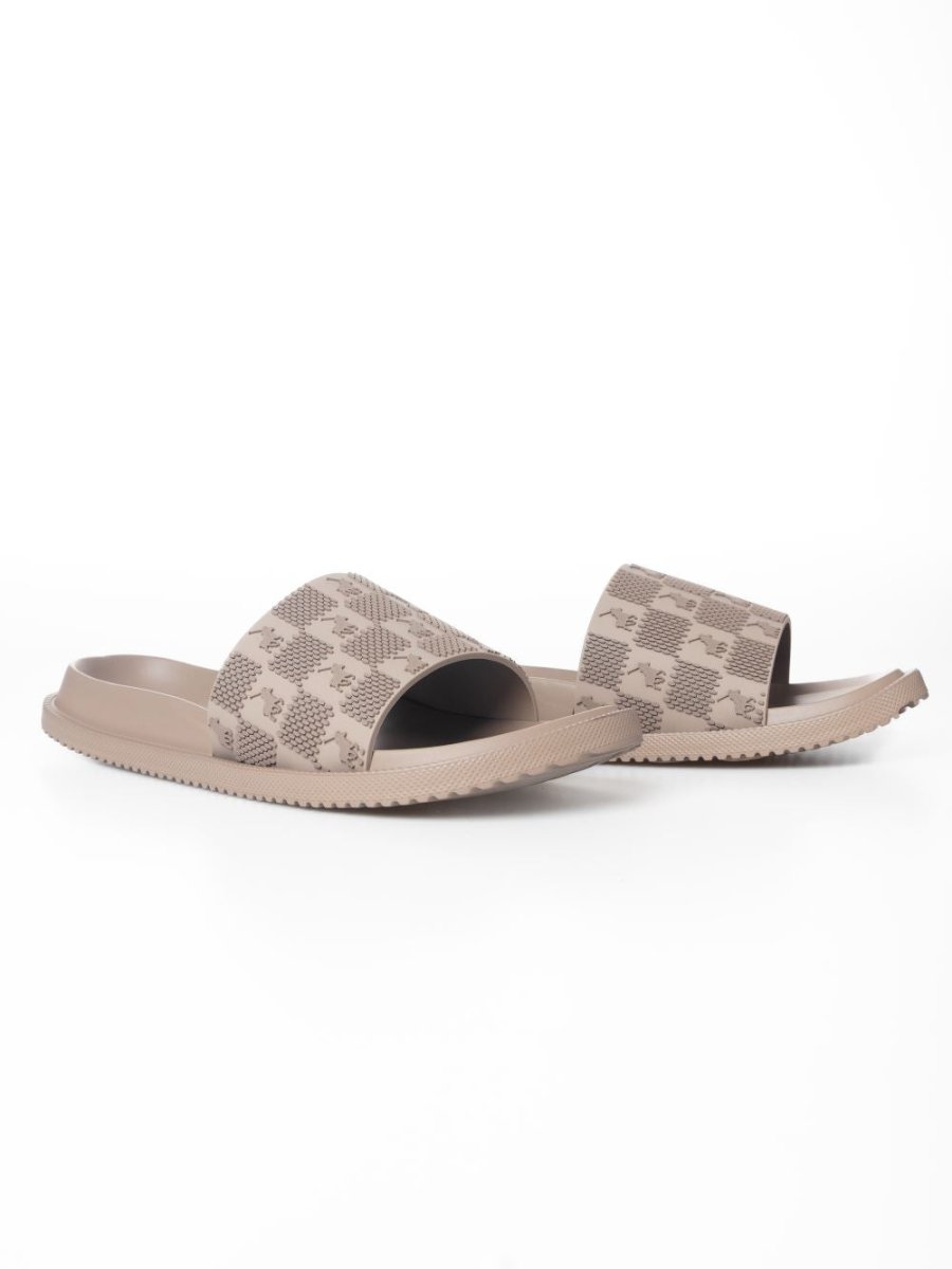 Polo Block Monogram Sandal Taupe - Shazem - MENS SANDALS - POLO