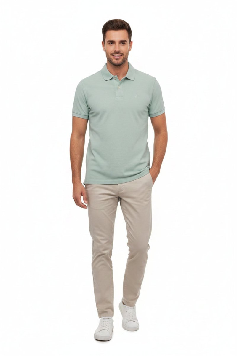 Polo Carter Essential Pique Golfer Aqua - Shazem - MENS GOLFER - POLO