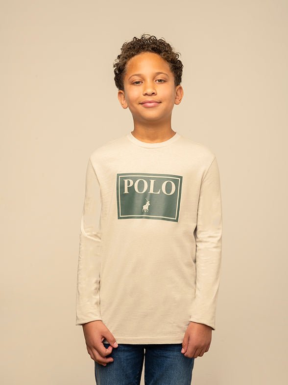 Polo Carter Printed Tee Putty - Shazem - KIDS T - SHIRTS - POLO
