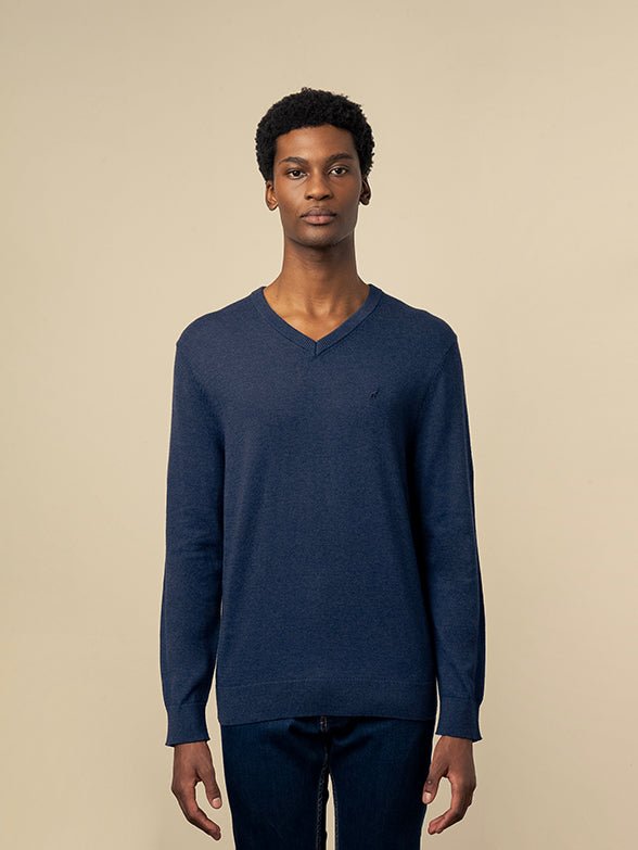 Polo Essential Cotton Knitwear Navy - Shazem - MENS KNITWEAR - POLO