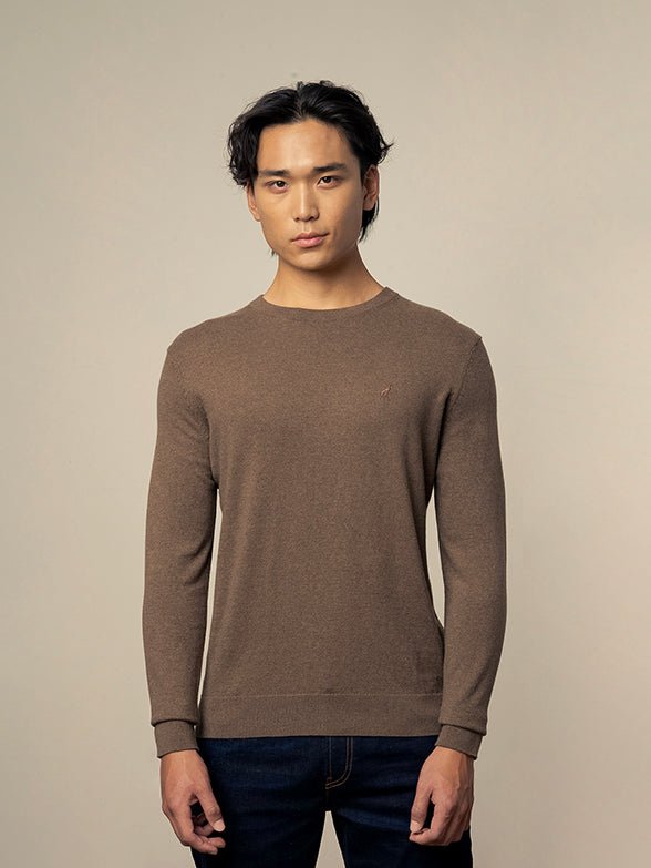 Polo Essential Cotton Knitwear Taupe - Shazem - MENS KNITWEAR - POLO