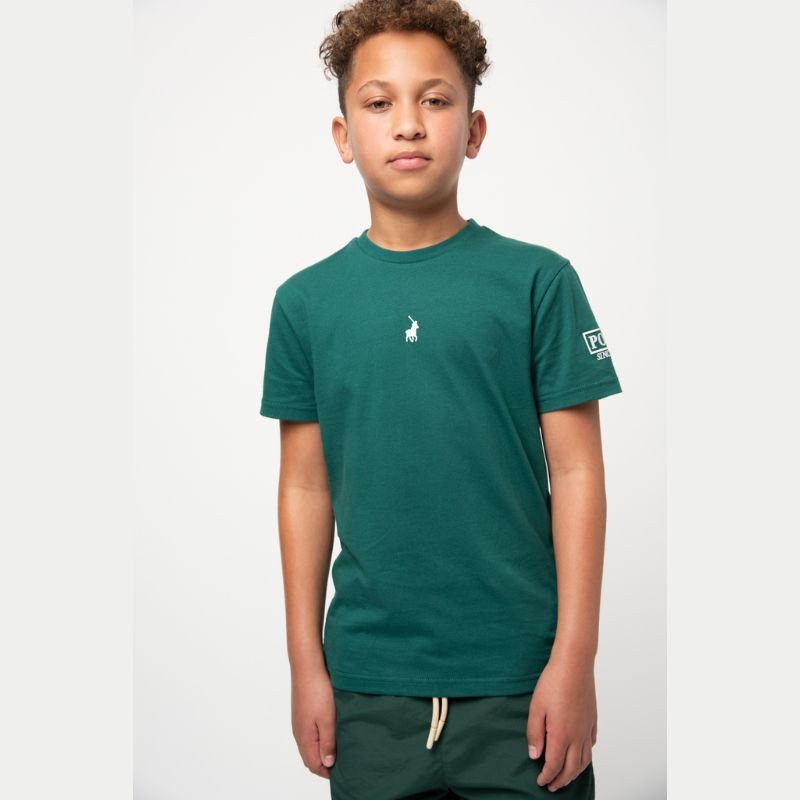 Polo Gary Printed Tee Forest Green - Shazem - KIDS T - SHIRTS - POLO