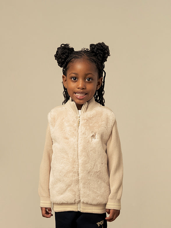 POLO CG AVA KITTY KNITTED JACKET BIRCH - Shazem