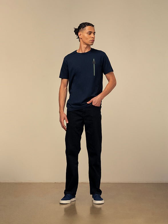 Polo Logo Printed Pocket Tee Navy - Shazem - MENS T - SHIRTS - POLO