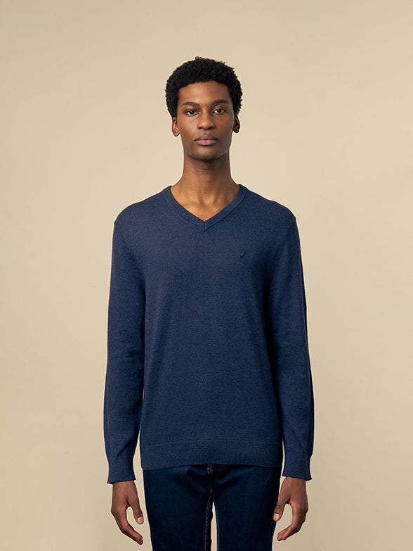 POLO CM ESSENTIAL COTTON KNITWEAR NAVY - Shazem