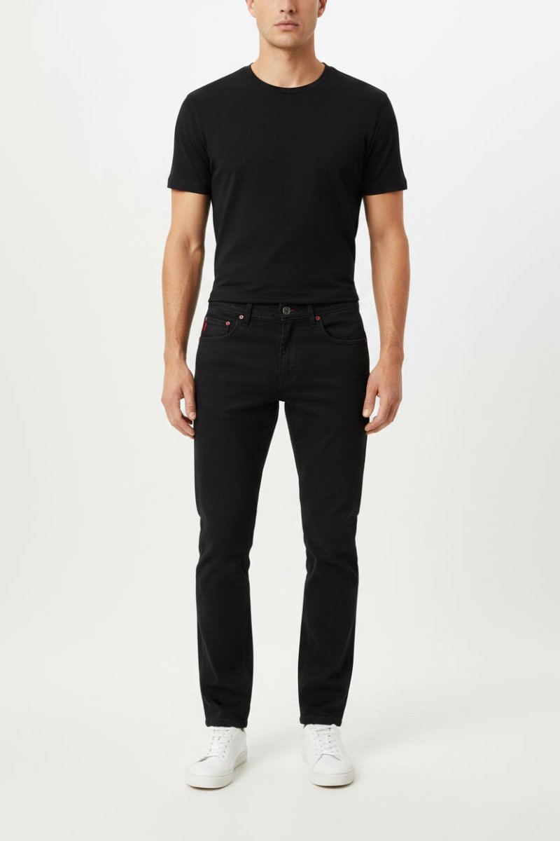 Polo Mens Quarter Slant Straight Leg Denim - Black - Shazem - MENS JEANS - POLO