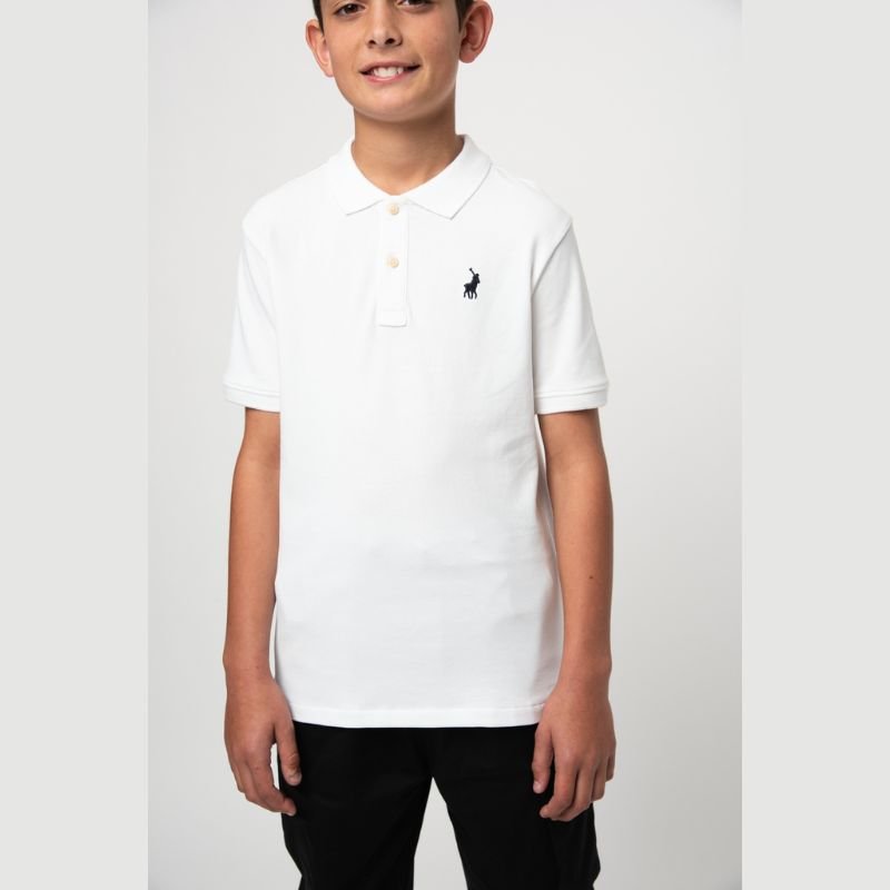 Polo Paul Embroided Golfer White - Shazem - KIDS GOLFERS - POLO