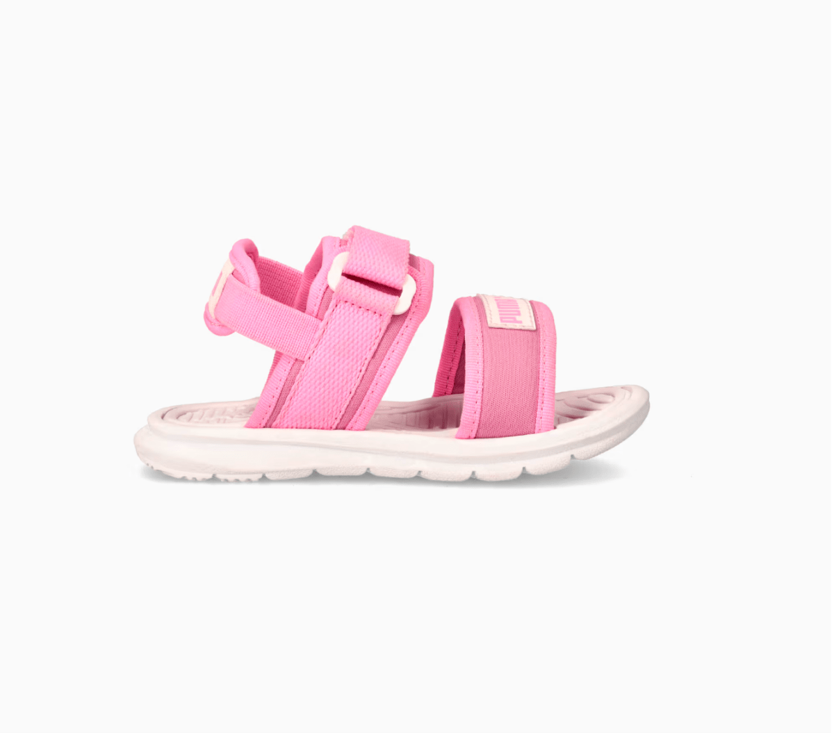 Puma Infants Crony Soft 2.0 kids sandals in navy with white accents, featuring adjustable straps and cushioned soles.