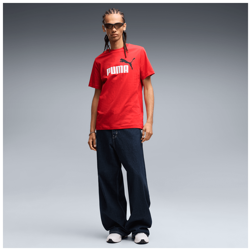Puma Ess 2 Colour No.1 Logo Tee Red - Shazem - MENS T-SHIRTS - PUMA