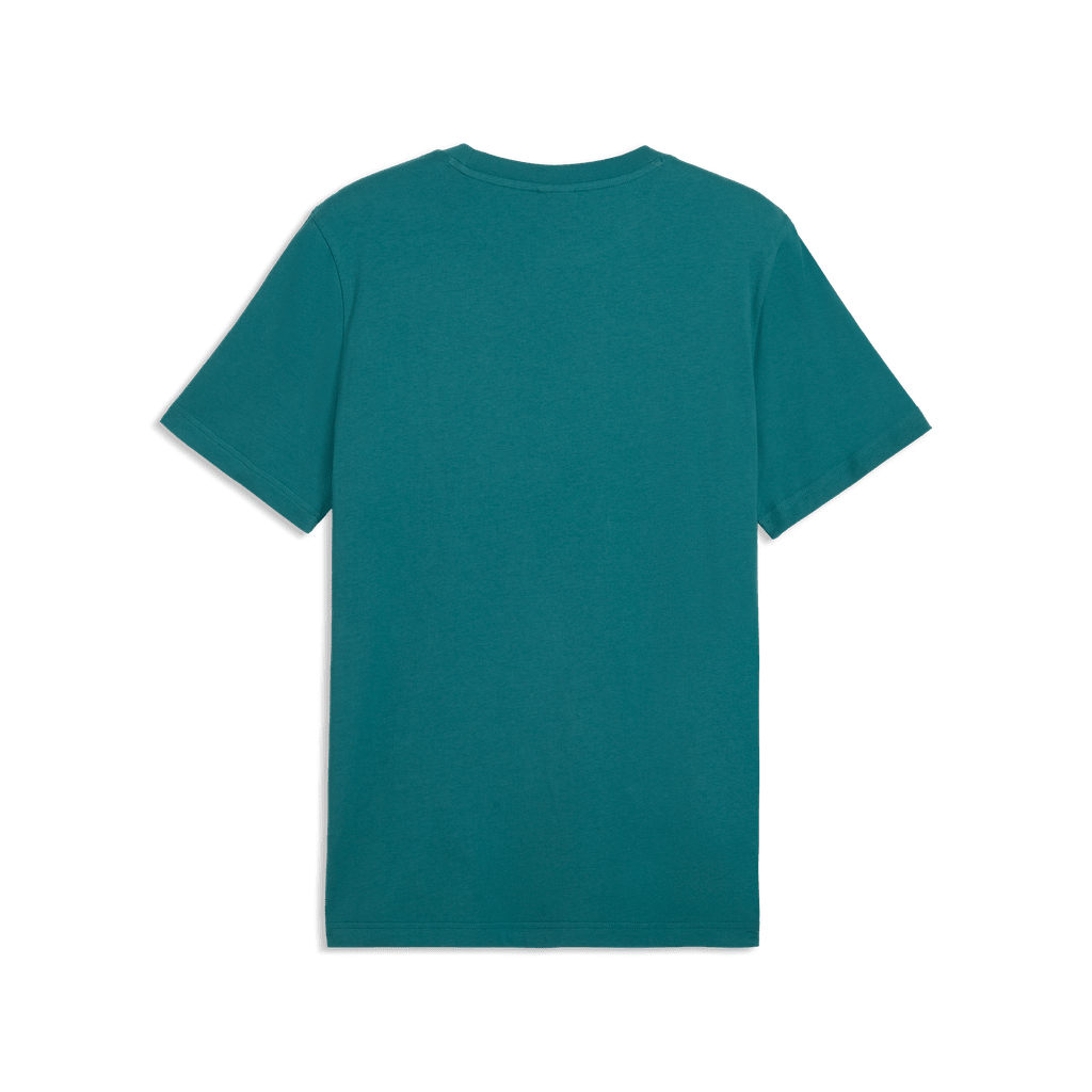 Puma men's graphic hand-drawn T-shirt in black with artistic print, casual crew neck style, made for comfortable everyday wear.