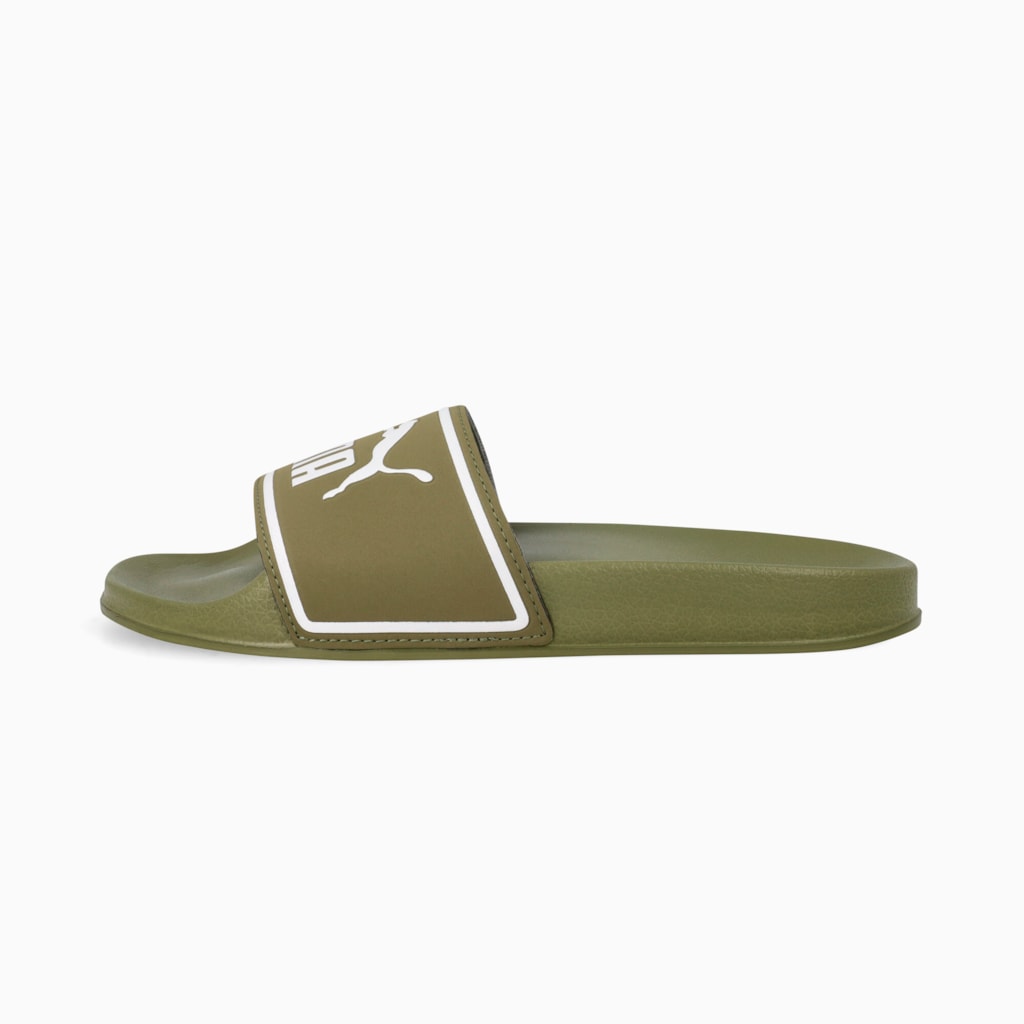 Puma Poolcat Slide Focus Olive-White - Shazem - MENS SANDALS - PUMA