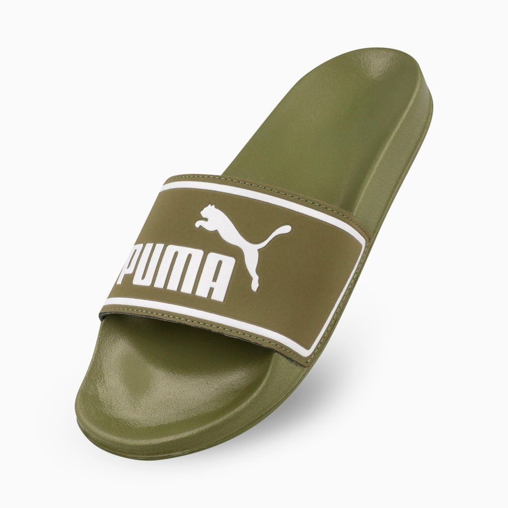Puma Poolcat Slide Focus Olive-White - Shazem - MENS SANDALS - PUMA
