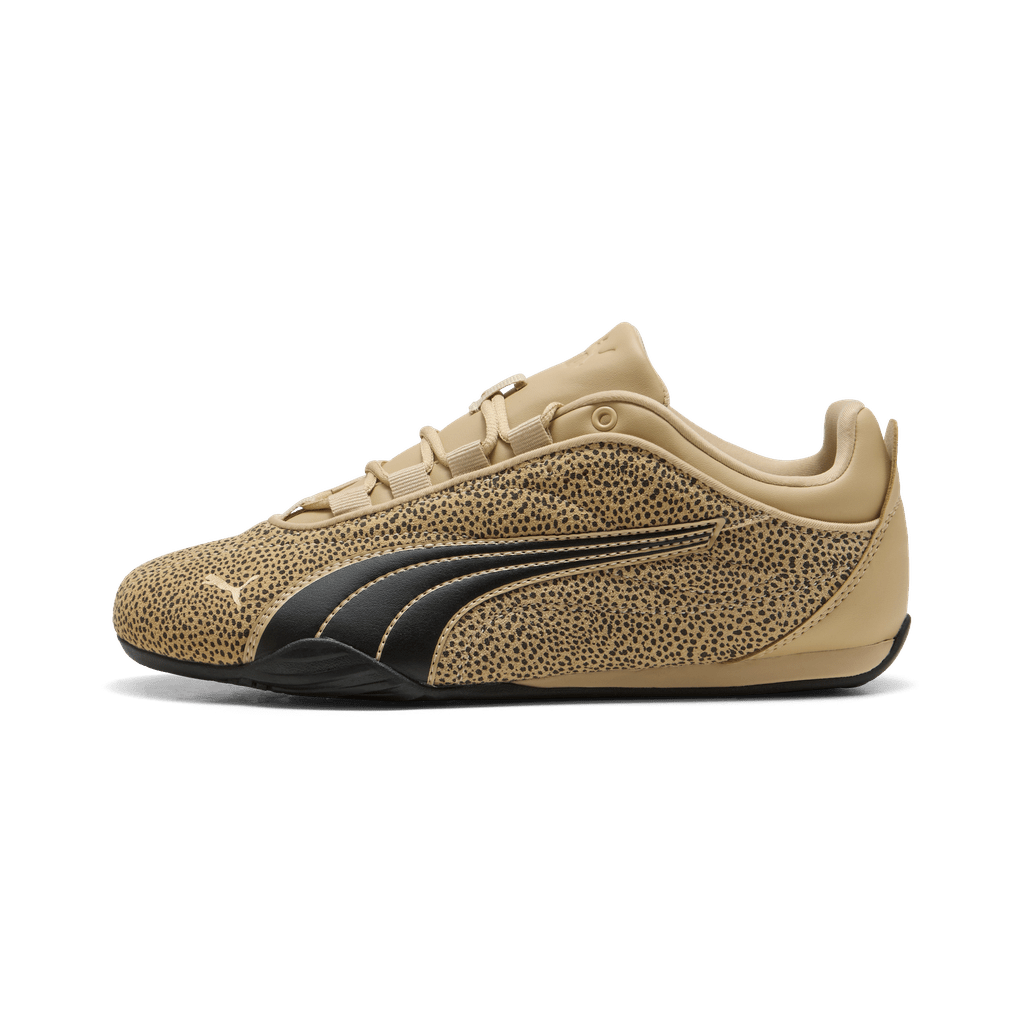 Puma womens Catch Soleil Topcat sneakers in black and white with sporty design and Puma logo on the side.