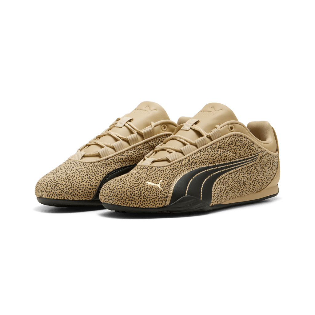 Puma women's Catch Soleil Topcat sneakers in black with white accents, featuring a sleek athletic design and PUMA branding.