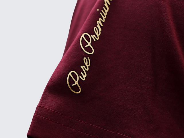 Pure Premium Ferreti Tee Burgandy - Shazem - MENS T - SHIRTS - PURE PREMIUM