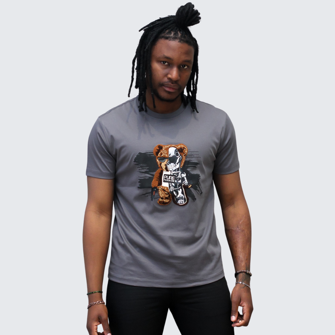 PURE PREMIUM CM MORETTI TEE CHARCOAL - Shazem