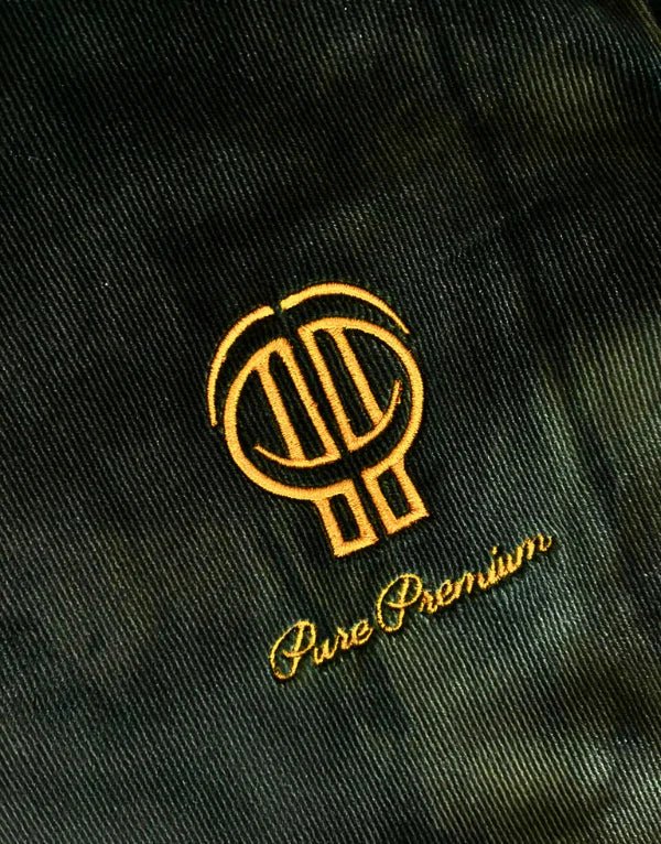 Mens emerald green Pure Premium Rupero sweater featuring a classic crew neck and textured knit fabric.
