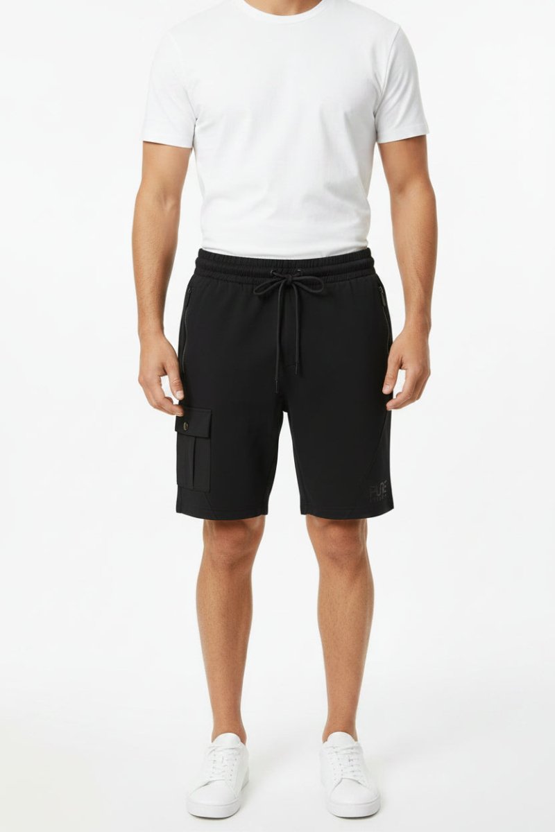 Pure Premium Straaf Shorts Black - Shazem - MENS SHORTS/BERMUDA - PURE PREMIUM