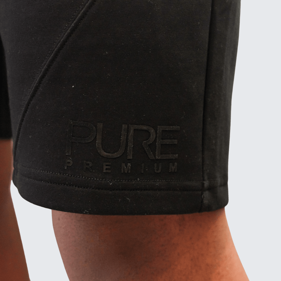 Pure Premium Straaf Shorts Black - Shazem - MENS SHORTS/BERMUDA - PURE PREMIUM