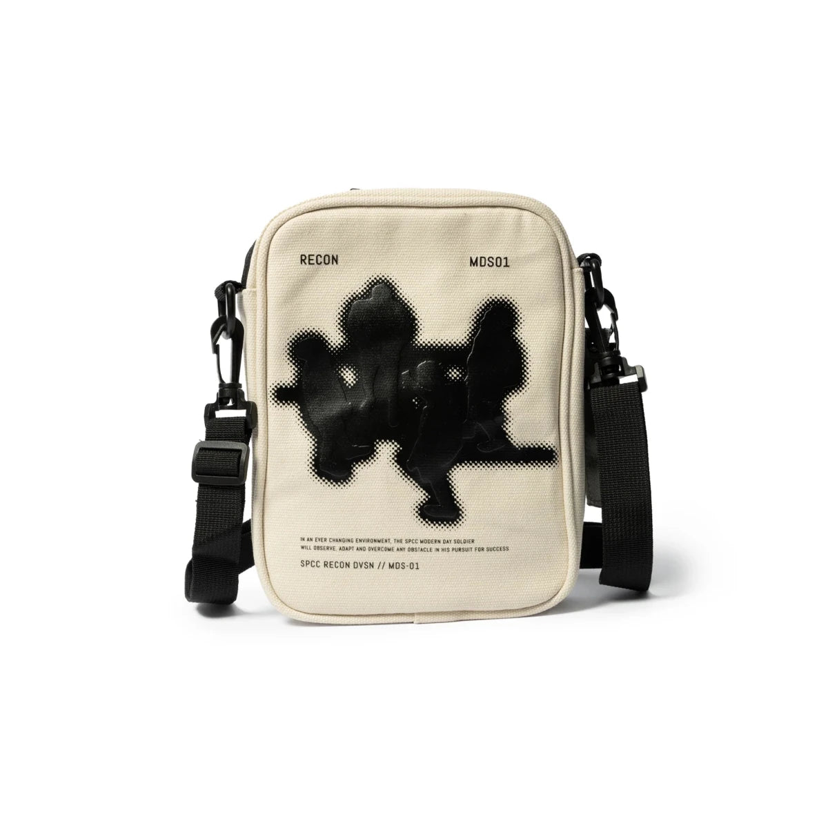 SPCC Recon Dune Force Hip Bag in off-white, men's luggage with adjustable strap and multiple compartments, casual and functional design.