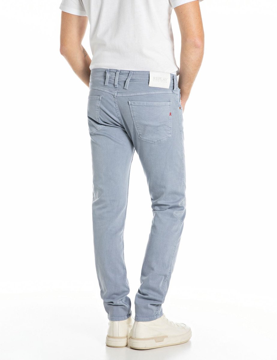Replay Bull Denim Jean for Men in Perwinkle color, stylish men's jeans with classic fit and durable denim fabric.