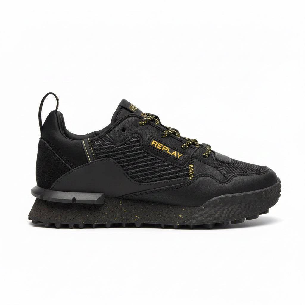Replay Field Speed Grid 26 Black Yellow - Shazem - MENS SNEAKERS - REPLAY