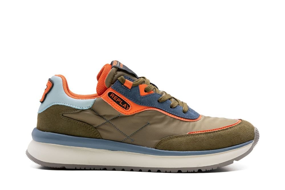 Replay Future Run Khaki Orange - Shazem - MENS SNEAKERS - REPLAY
