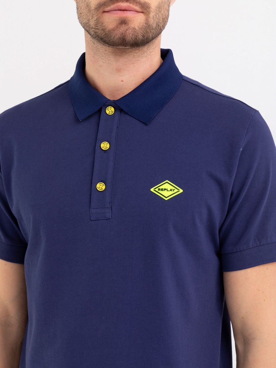 Replay Golfer Navy Blue - M6782 - Shazem - MENS GOLFER - REPLAY
