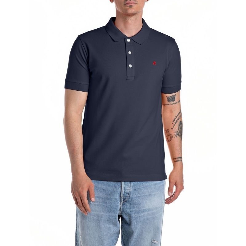 Replay M6893A Golfer Dark Navy - Shazem - MENS GOLFER - REPLAY