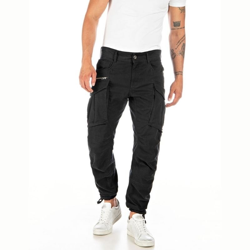 Replay M9873A Cargo Black - Shazem - MENS BOTTOMS - REPLAY