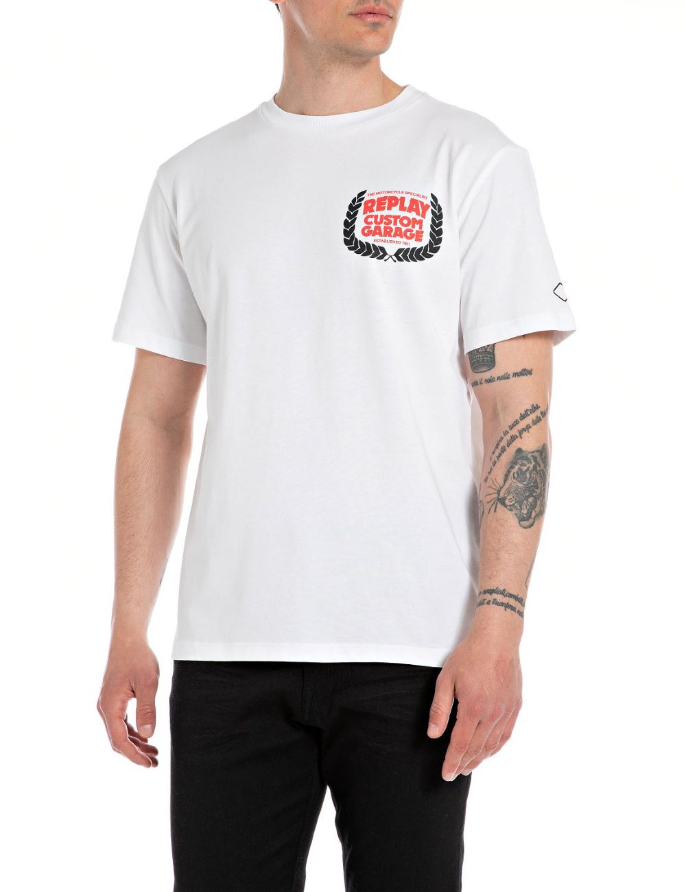REPLAY CM TEE WHITE - M6808 - Shazem