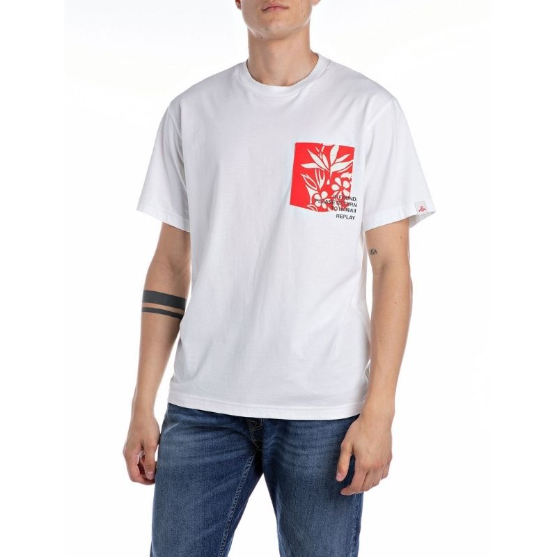 REPLAY CM M3065 TEE WHITE - Shazem