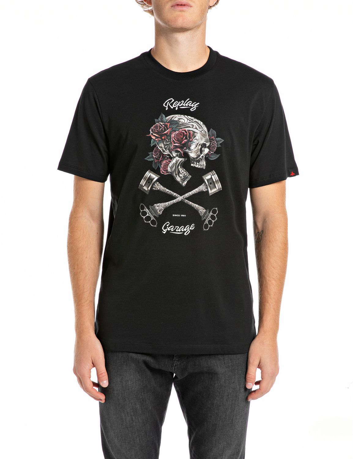 REPLAY CM TEE BLACK-M6954 - Shazem