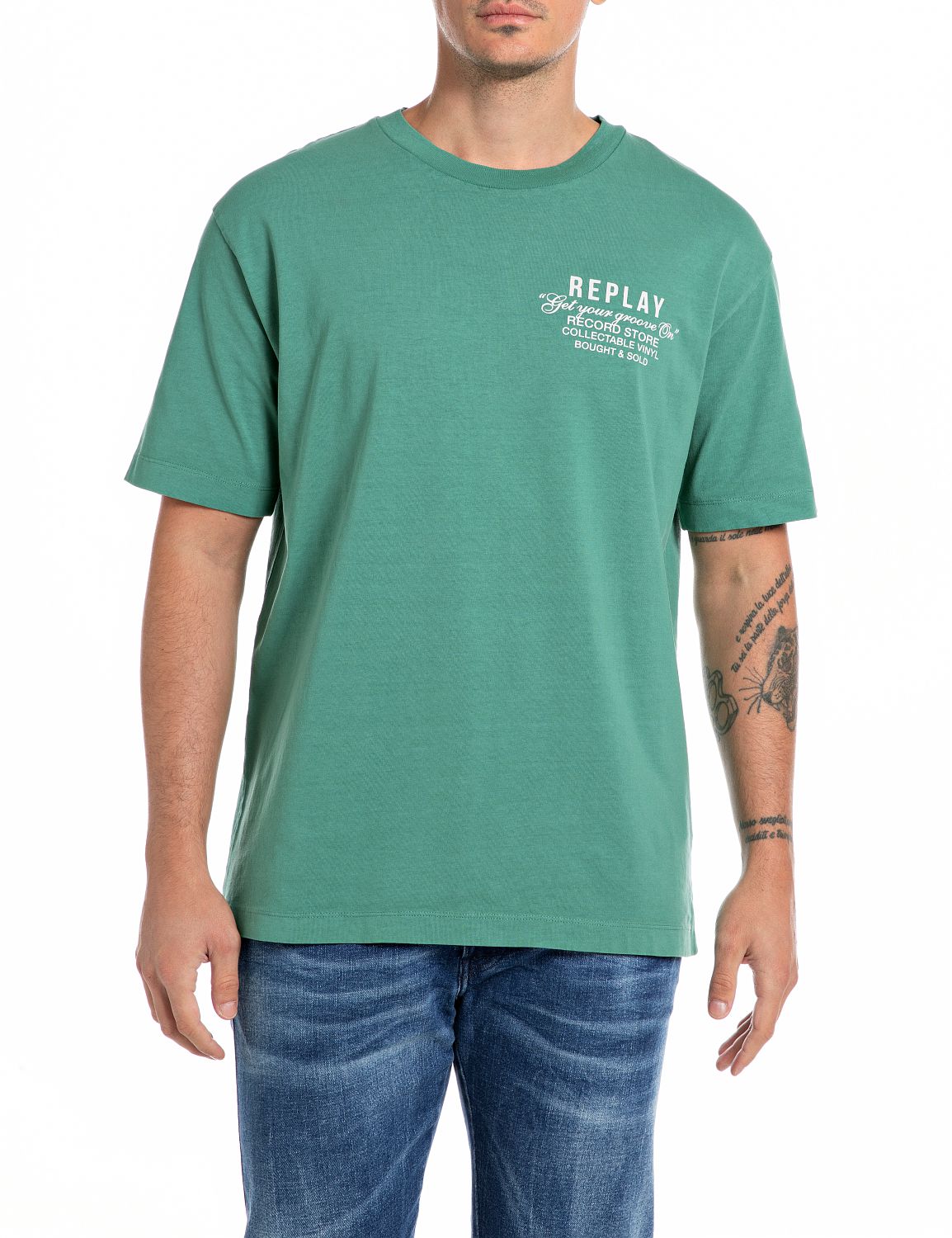 REPLAY CM TEE FOREST GREEN-M6950 - Shazem