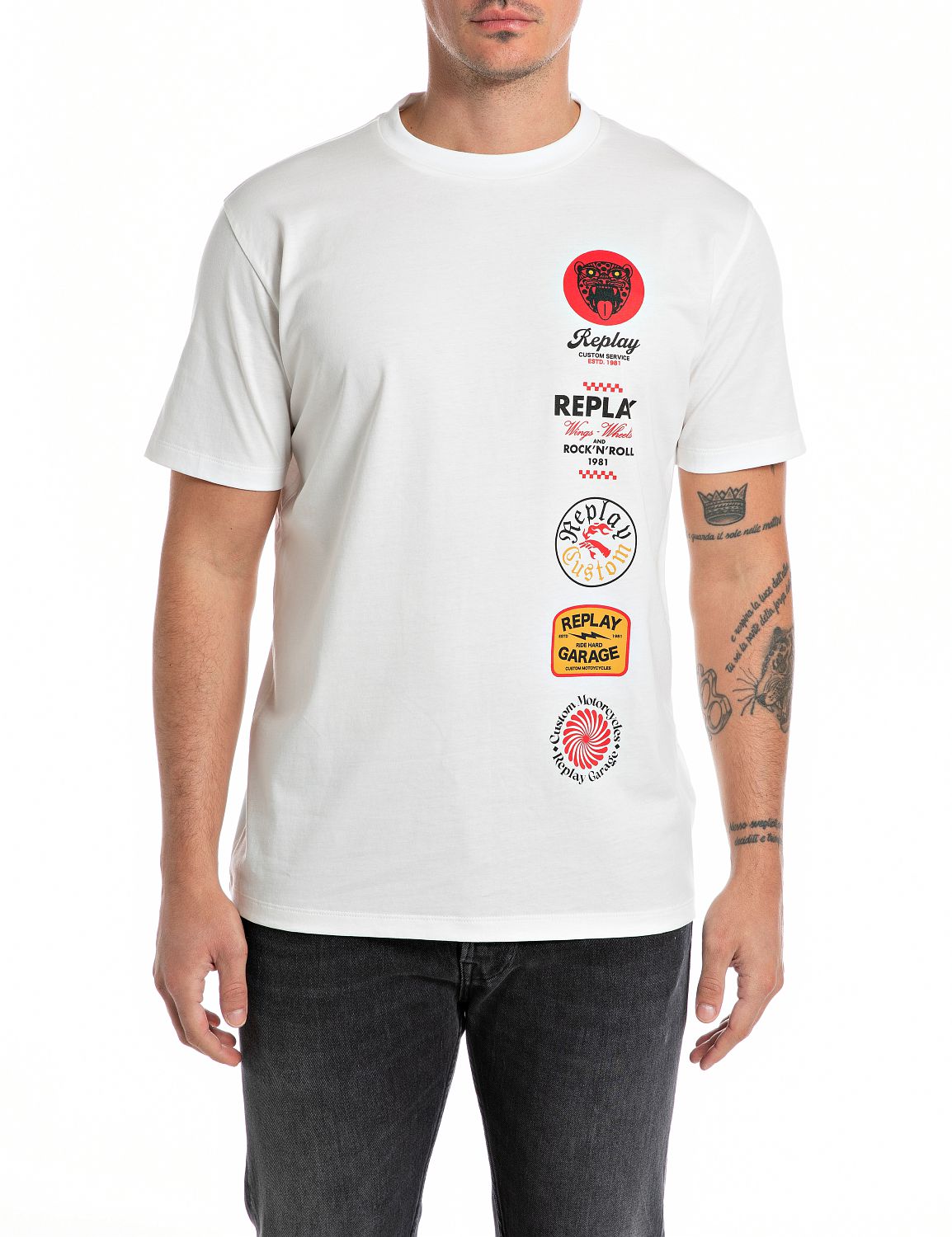 REPLAY CM TEE WHITE-M6875 - Shazem