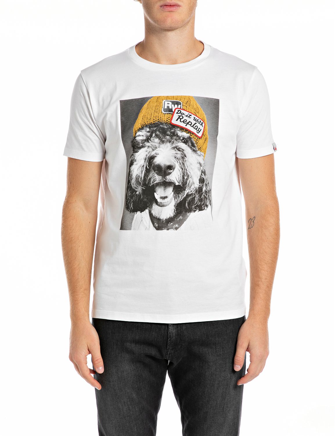 REPLAY CM TEE WHITE-M6951 - Shazem