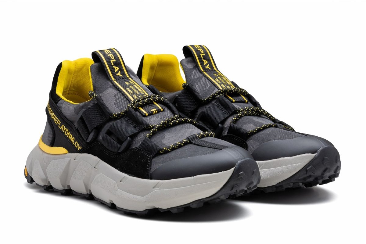 Replay Split Camo Grey Yellow - Shazem - MENS SNEAKERS - REPLAY