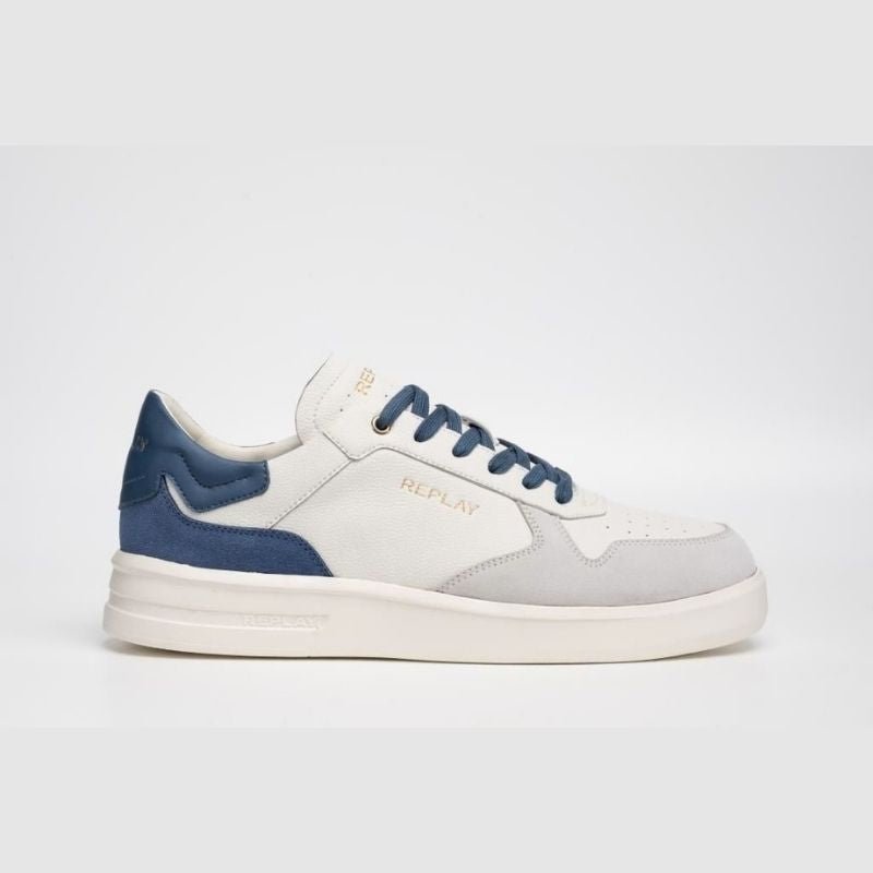 Replay University Court Off - White/Blue - Shazem - MENS SNEAKERS - REPLAY