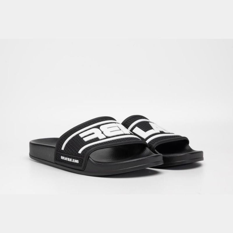 Replay Up Total Black/White - Shazem - MENS SANDALS - REPLAY