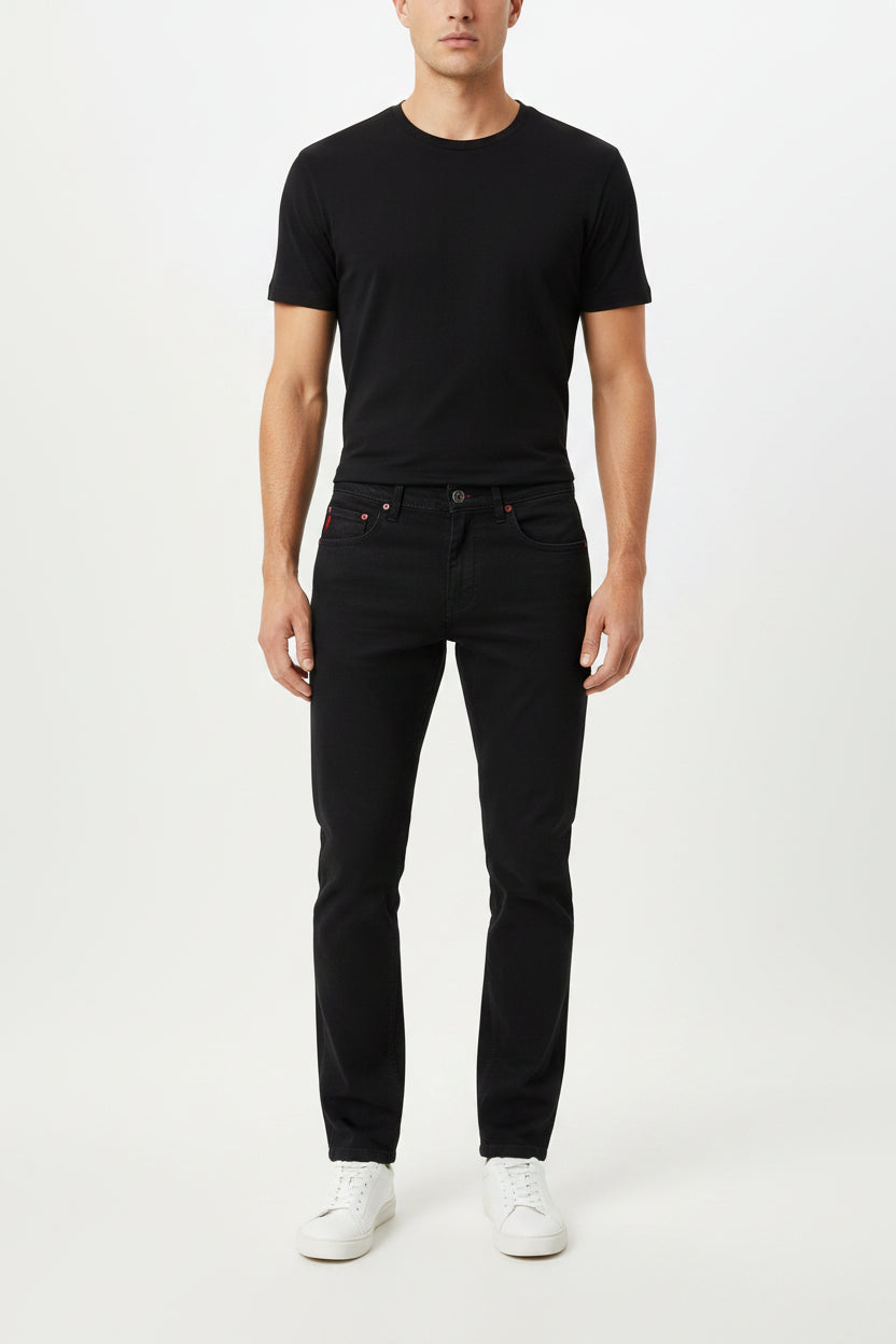 Polo Mens Quarter Slant Straight Leg Denim - Black