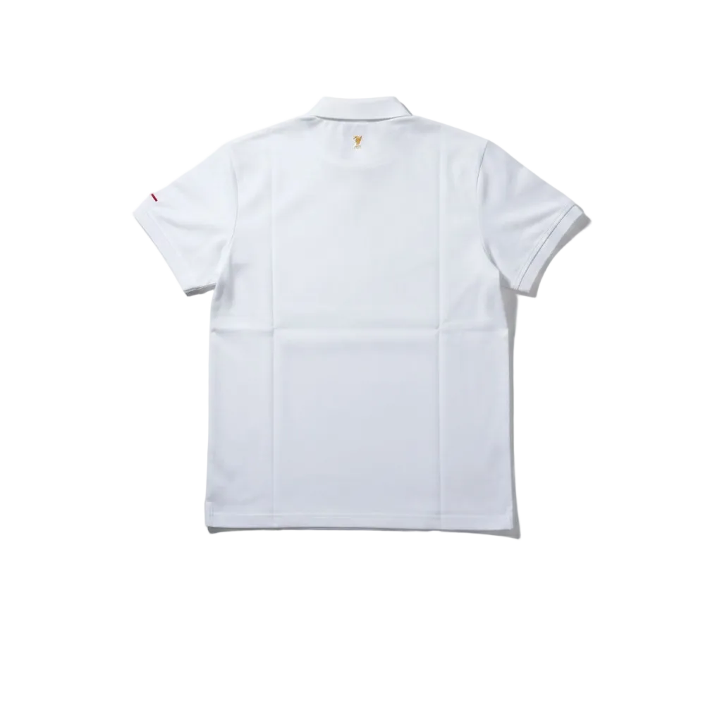 Arbiter Vito men's white golf shirt, short-sleeve golfer with collar, casual athletic wear for men.