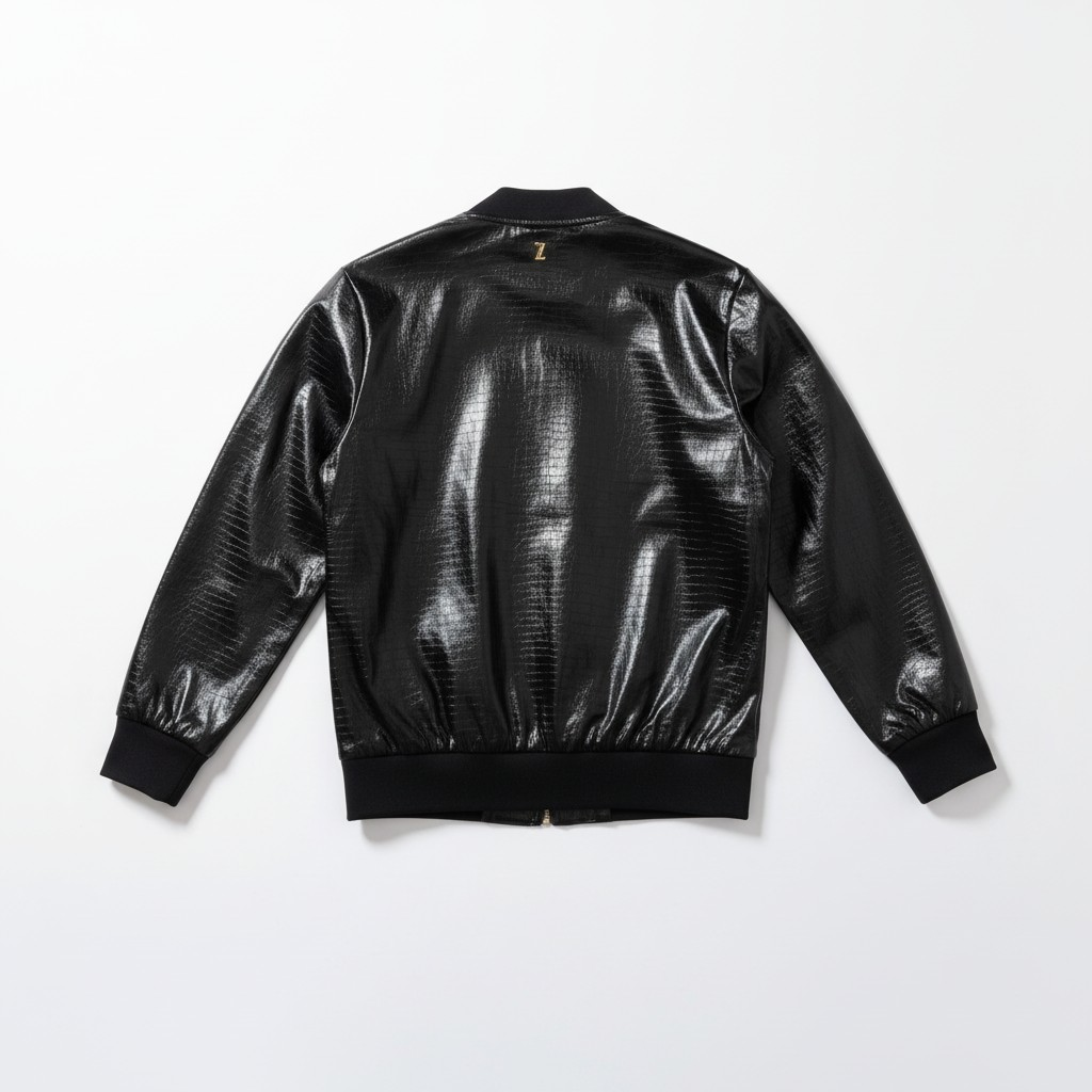 Black Arbiter Baglio Cocco men's jacket with a sleek design, featuring a zip-up front and stylish collar.