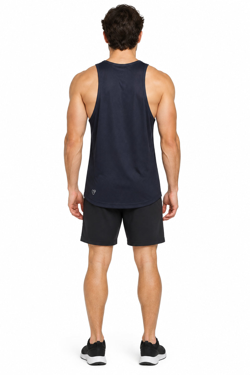 Mens Puma Forever Faster Singlet in New Navy, lightweight PUMA vest with sleeveless design and athletic fit.